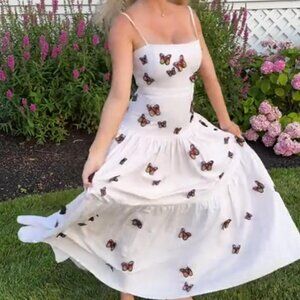 Agua Bendita Lima Butterfly Maxi Dress